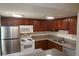 Well-lit kitchen featuring stainless steel appliances and abundant counter space at 5220 Indian River Dr # 277, Las Vegas, NV 89103