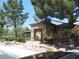 Inviting front entrance with a stone pathway and mature landscaping at 5488 Apron Ct, Las Vegas, NV 89122