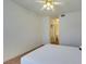 Spacious bedroom features carpet and ceiling fan, with a mirrored closet at 5751 E Hacienda Ave # 105, Las Vegas, NV 89122