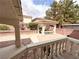 Backyard view showcasing a gazebo, brick-paved courtyard, and manicured landscaping at 7851 Tidal Pool Ct, Las Vegas, NV 89139