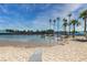 Sandy beach at the community lake offers recreational activities and a relaxing atmosphere at 8228 Lauderdale Ct, Las Vegas, NV 89128