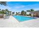 Resort-style pool featuring a clear blue pool and poolside lounge chairs at 8255 Las Vegas Blvd # 1422, Las Vegas, NV 89123