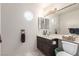 Bathroom featuring wood accents and a octagonal window with natural light at 905 Possum Hill St, Henderson, NV 89014