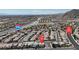 An aerial view showcases the property's location, proximity to the 215 freeway at 10508 Waking Cloud Ave, Las Vegas, NV 89129