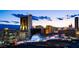 Striking city view of Las Vegas buildings and architecture with beautiful evening sky and light at 150 Las Vegas Blvd # 1507, Las Vegas, NV 89101