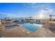 Rooftop pool and lounge area with city views and plenty of seating on a sunny day at 150 Las Vegas Blvd # 1507, Las Vegas, NV 89101
