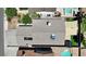 Overhead shot of roof and back yard showing patio cover and pool at 1676 Divinity St, Las Vegas, NV 89142