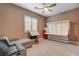 Spare bedroom featuring Murphy bed, pullout couch, and carpeted floors at 19 Contrada Fiore Dr, Henderson, NV 89011