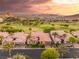 Panoramic aerial view of a beautiful community with well-manicured lawns and golf course at 21 Avenida Sorrento, Henderson, NV 89011