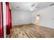 Spacious bedroom featuring hardwood floors and a ceiling fan at 2164 Sawtooth Mountain Dr, Henderson, NV 89044