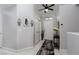 Bright foyer with tile flooring, a ceiling fan, and decorative accents that offer a welcoming entry at 2631 Bed Knoll Ct, North Las Vegas, NV 89031