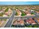 Overhead shot showcasing the home, its backyard, and its convenient location within a well-maintained community at 2725 Byron Dr, Las Vegas, NV 89134