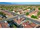Expansive aerial shot of the home, displaying its backyard features and location within a vibrant neighborhood at 2725 Byron Dr, Las Vegas, NV 89134