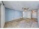 Open-concept living room featuring carpet floors at 4100 Montebello Ave, Las Vegas, NV 89110