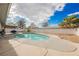 Refreshing backyard pool offers a perfect oasis for relaxation and recreation at 4666 Plata Del Sol Dr, Las Vegas, NV 89121