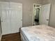 Bedroom with closet features wood-look floors at 4682 Tamalpias Ave, Las Vegas, NV 89120
