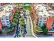 Aerial view of the community with palm trees and landscaping at 55 E Agate Ave # 202, Las Vegas, NV 89123