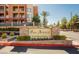 Exterior view of a community sign, 'Park Avenue Condominiums' at 55 E Agate Ave # 202, Las Vegas, NV 89123