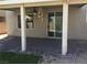 Cozy covered patio with ceiling fan, perfect for outdoor entertaining and relaxation at 6416 Pronghorn Ridge Ave, Las Vegas, NV 89122
