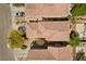 Bird's eye view of a residential neighborhood showcasing well-maintained homes, landscaping, and neighborhood street layout at 9218 Grassy Weep Ct, Las Vegas, NV 89178