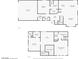 Detailed floor plan showcasing the layout of the home, including the bedrooms, bathrooms, living spaces, and garage at 9218 Grassy Weep Ct, Las Vegas, NV 89178