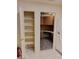 A well-lit pantry showcasing ample shelving space and functional design, perfect for organized storage next to kitchen at 9312 Yucca Blossom Dr, Las Vegas, NV 89134