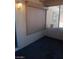Exterior view of screened-in patio with retractable shades at 9312 Yucca Blossom Dr, Las Vegas, NV 89134
