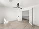 Bright bedroom featuring French doors and a ceiling fan at 9795 La Cienega St, Las Vegas, NV 89183
