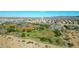 Aerial view of a green space with a baseball fields, mature trees and walkway at 9795 La Cienega St, Las Vegas, NV 89183
