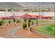 Community baseball field with well-maintained green grass and mountain views, great for outdoor activities at 10432 Britton Hill Ave, Las Vegas, NV 89129
