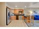 Modern kitchen with stainless steel appliances, sleek countertops, and convenient bar seating at 211 E Flamingo Rd # 620, Las Vegas, NV 89169