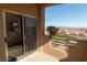 Sun-drenched balcony features sliding glass doors and a satellite dish at 2191 Bay Club Dr # 204, Laughlin, NV 89029