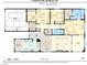 Detailed floor plan of a 3 bedroom home, including kitchen, living, and dining spaces at 3 Chatmoss Rd, Henderson, NV 89052