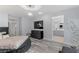 Main bedroom with a round bed, walk-in closet, and modern decor at 3 Chatmoss Rd, Henderson, NV 89052