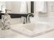 Close-up of the bathroom sink with neutral decor and elegant fixtures at 3436 Camsore Point Ln, Las Vegas, NV 89129