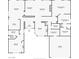 Detailed floor plan showcases the layout with dimensions for each room in the house at 3436 Camsore Point Ln, Las Vegas, NV 89129