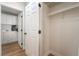 Hallway features laundry area view and closet with ample storage space at 3436 Camsore Point Ln, Las Vegas, NV 89129