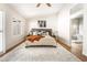 Bright and spacious main bedroom with connecting bathroom and modern ceiling fan at 3436 Camsore Point Ln, Las Vegas, NV 89129
