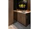 Contemporary bathroom with double vanity sinks, modern lighting, and sleek gray cabinets create a spa-like atmosphere at 353 E Bonneville Ave # 1302, Las Vegas, NV 89101