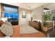 Modern main bedroom features city views, stylish furniture, and a contemporary design at 353 E Bonneville Ave # 1302, Las Vegas, NV 89101