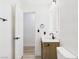 Modern bathroom featuring a stylish vanity, toilet, and contemporary fixtures at 3654 Villa Knolls South Dr, Las Vegas, NV 89120