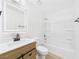 Bright bathroom with vanity, toilet, and shower-tub combination at 3654 Villa Knolls South Dr, Las Vegas, NV 89120