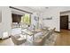 Chic dining room with sliding glass doors leading to the backyard at 3740 Caesars Cir, Las Vegas, NV 89120