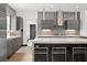 Stylish kitchen with an eat-in island, stainless steel appliances, and modern finishes at 3740 Caesars Cir, Las Vegas, NV 89120