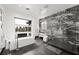 The main bathroom offers sleek fixtures, modern tiling, a separate soaking tub, and a glass-enclosed shower at 3740 Caesars Cir, Las Vegas, NV 89120