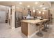 Well-equipped kitchen featuring stainless steel appliances, counter seating, and ample cabinet space at 4289 Sunrise Flats St, Las Vegas, NV 89135