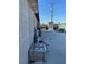 Backyard view showcasing the concrete patio, utility access, and potential for outdoor activities at 4626 Sacks Dr, Las Vegas, NV 89122