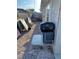 Side yard featuring rock landscaping and providing outdoor space for grilling and relaxation at 4626 Sacks Dr, Las Vegas, NV 89122