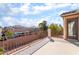 Outdoor balcony featuring views of neighboring homes and palm trees at 7098 Seabirds Pl, North Las Vegas, NV 89084
