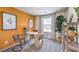 Home office with natural light, a modern desk, and decorative plants at 7384 Hayes Harbor Ct # Lot 213, North Las Vegas, NV 89084